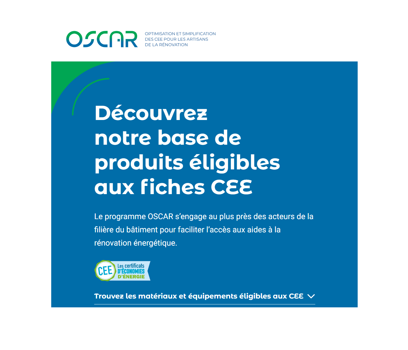 Base de données des produits éligibles aux CEE de PROFEEL - Page 1
