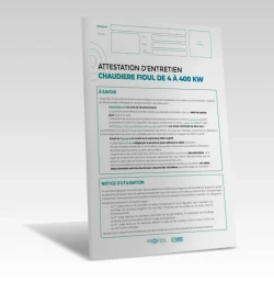 Attestation d'entretien : Chaudière fioul de 4 à 400 KW de PROFEEL - Miniature Page 1