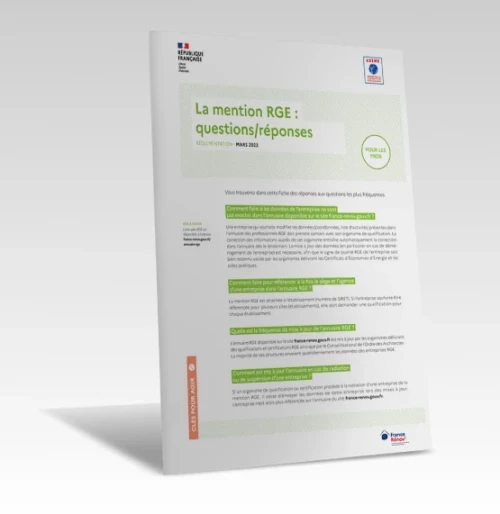 La mention RGE : questions/réponses - Pour les professionnels de PROFEEL - Miniature Page 1