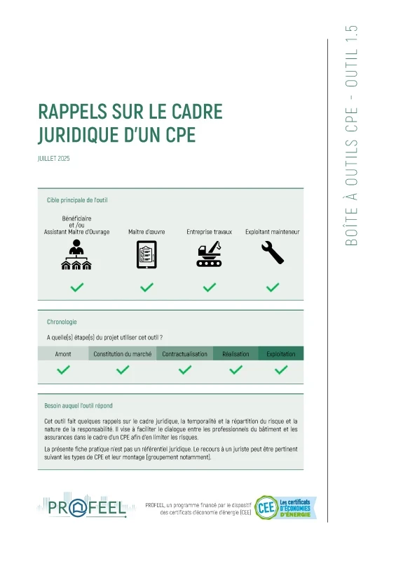 Rappels sur le cadre juridique d’un CPE de PROFEEL - Miniature Page 1