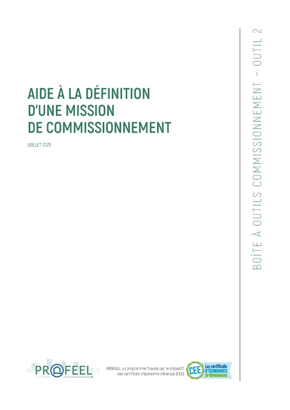Aide à la définition d'une mission de commissionnement de PROFEEL - Page 1 Aide à la définition d'une mission de commissionnement de PROFEEL - Miniature Page 1