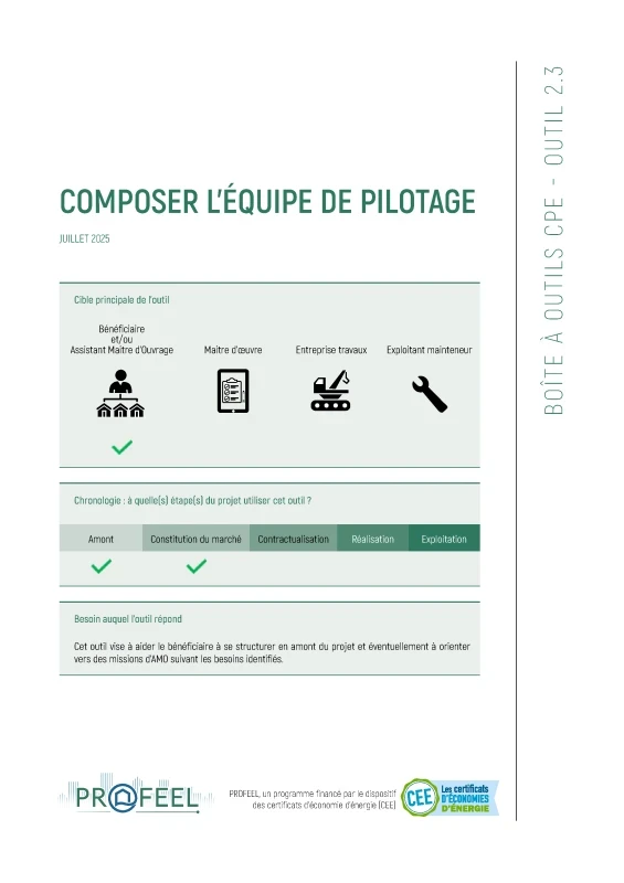 Composer l'équipe de pilotage d'un CPE de PROFEEL - Miniature Page 1