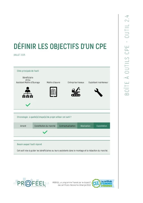 Définir les objectifs d'un CPE de PROFEEL - Miniature Page 1