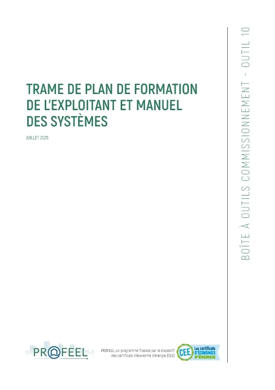 Trame de plan de formation de l’exploitant et manuel des systèmes de PROFEEL - Miniature Page 1