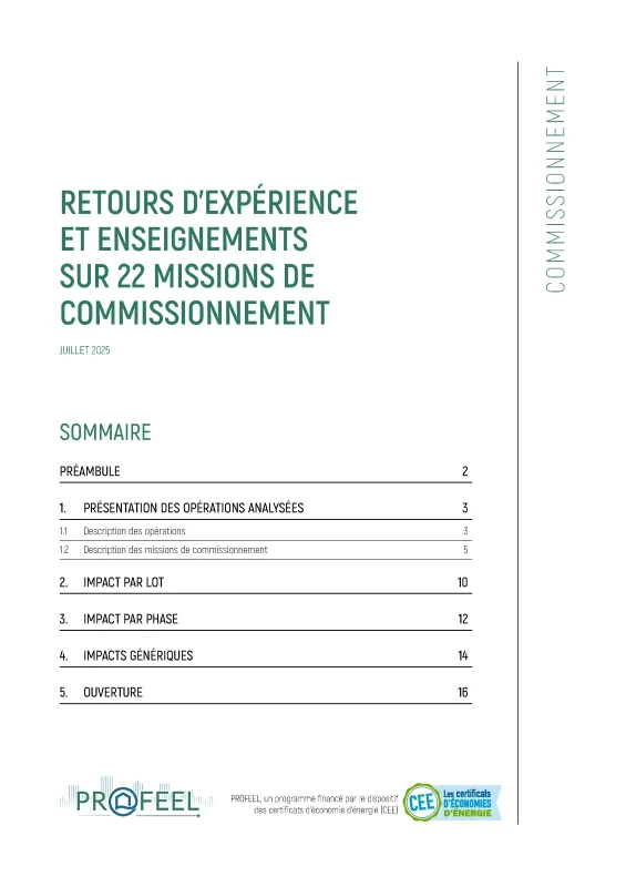 REX et enseignements sur 22 missions de commissionnement de PROFEEL - Miniature Page 1