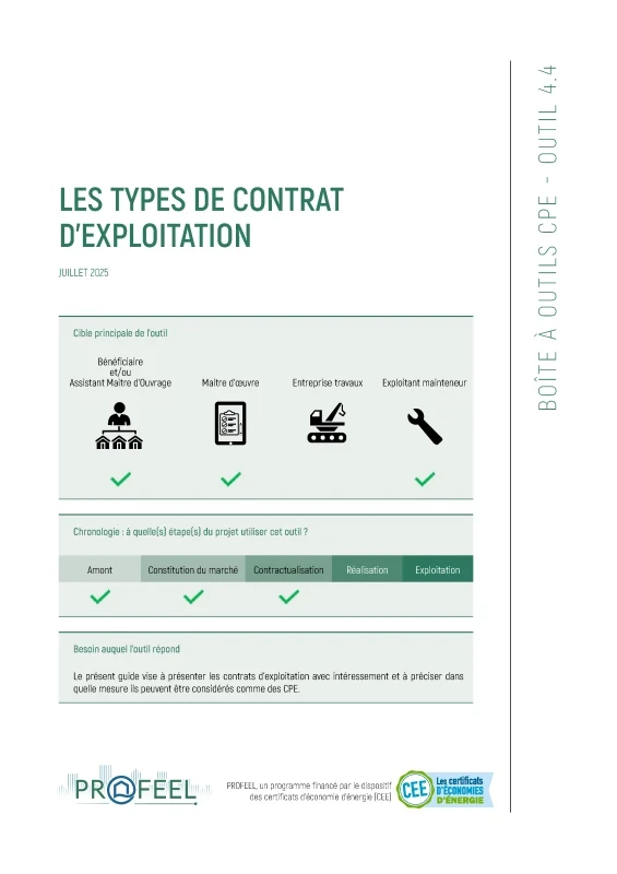 Découvrir les contrats d'exploitation avec intéressement de PROFEEL - Miniature Page 1