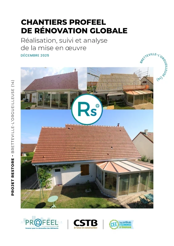 Fiche chantier de rénovation globale à Bretteville-l'Orgueilleuse (14) - Réalisation, suivi et analyse de la mise en oeuvre de PROFEEL - Page 1 Fiche chantier de rénovation globale à Bretteville-l'Orgueilleuse (14) - Réalisation, suivi et analyse de la mise en oeuvre de PROFEEL - Miniature Page 1