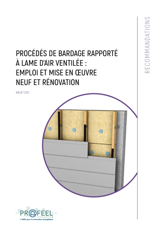 Recommandations professionnelles ITE : Bardages de PROFEEL - Page 1 Recommandations professionnelles ITE : Bardages de PROFEEL - Page 1