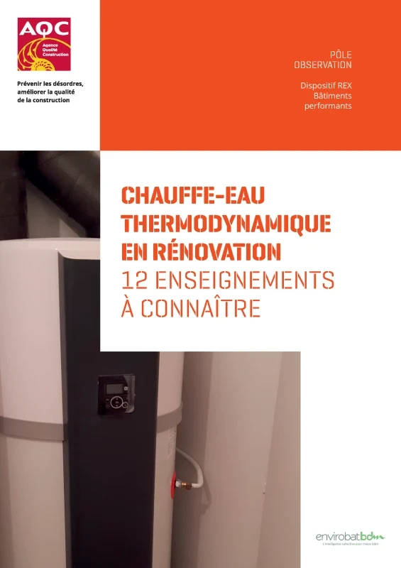 CHAUFFE-EAU THERMODYNAMIQUE en rénovation - 12 enseignements à connaître de PROFEEL - Page 1 CHAUFFE-EAU THERMODYNAMIQUE en rénovation - 12 enseignements à connaître de PROFEEL - Page 1