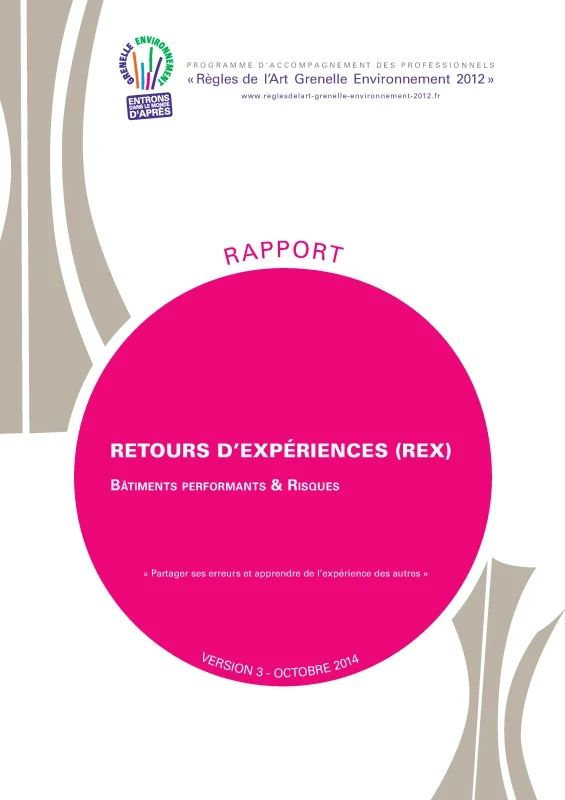 Retours d’expériences (REX) Bâtiments performants & Risques - Version 3 de PROFEEL - Page 1