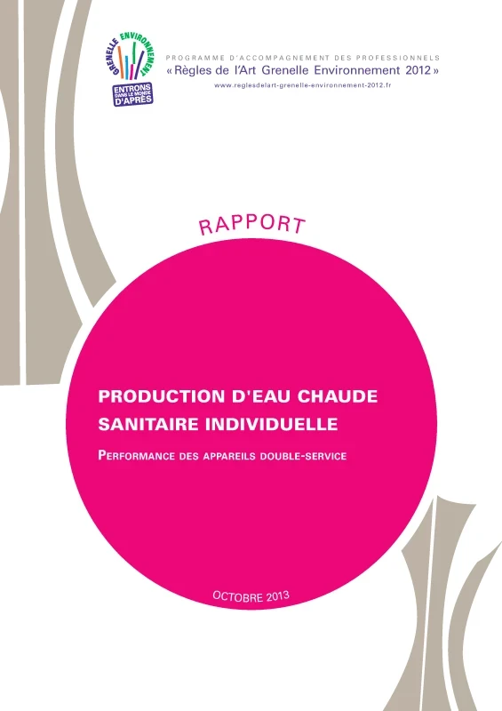 Production d'eau chaude sanitaire en individuel - Performance des appareils doubleservice de PROFEEL - Page 1 Production d'eau chaude sanitaire en individuel - Performance des appareils doubleservice de PROFEEL - Page 1
