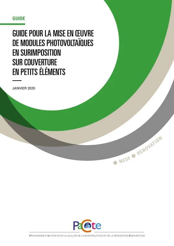 Guide pour la mise en oeuvre de modules photovoltaïques en surimposition sur couverture en petits éléments de PROFEEL - Page 1 Guide pour la mise en oeuvre de modules photovoltaïques en surimposition sur couverture en petits éléments de PROFEEL - Page 1
