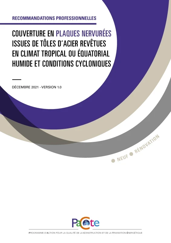 Couverture en plaques nervurées issues de tôles d'acier revêtues en climat tropical ou équatorial humide et conditions cycloniques de PROFEEL - Page 1