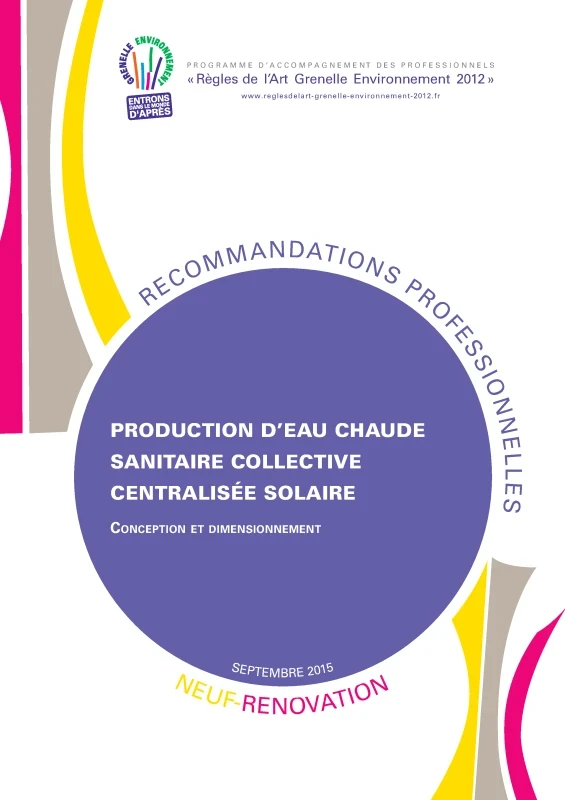 Chauffe-eau solaires collectifs centralisés (CESC) - Conception et dimensionnement de PROFEEL - Page 1