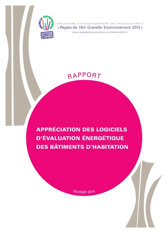 Appréciation des logiciels d'évaluation énergétique des bâtiments d'habitation de PROFEEL - Page 1