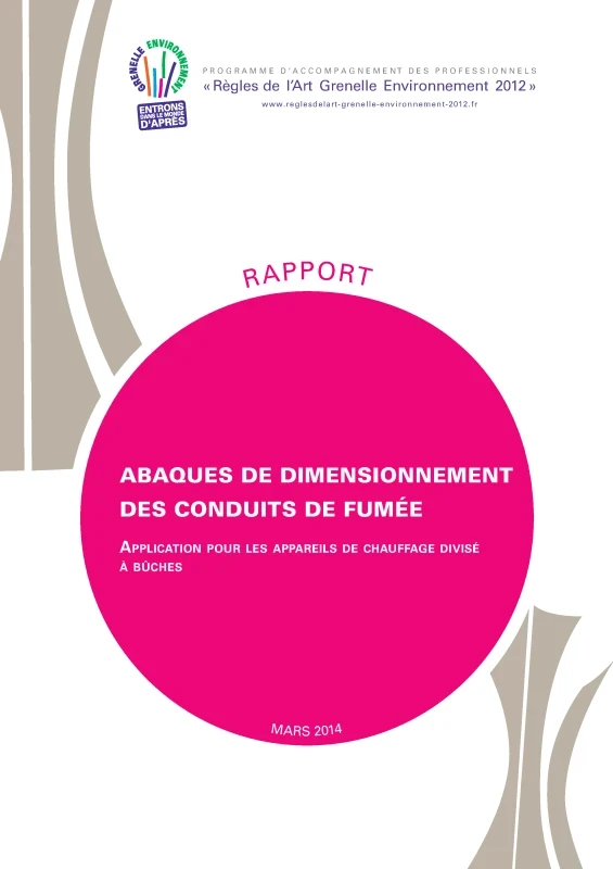 Abaques de dimensionnement des conduits de fumée; application pour les appareils de chauffage divisé à bûches de PROFEEL - Page 1