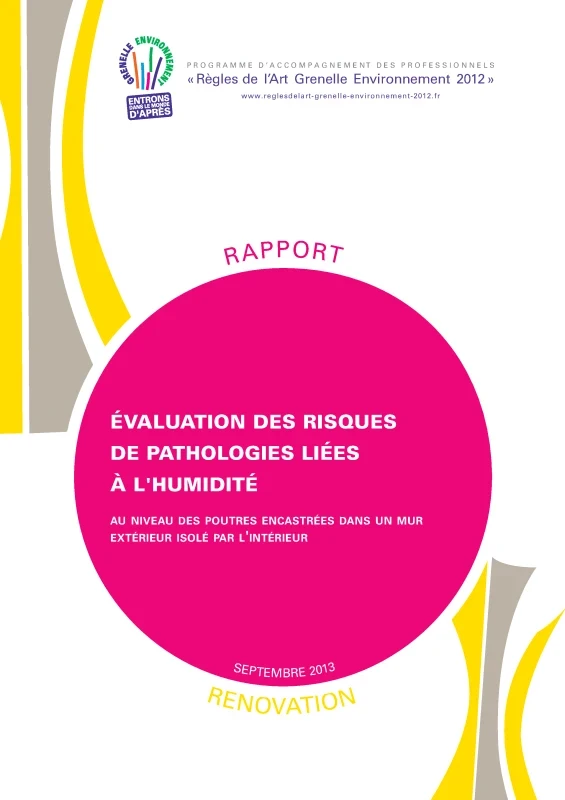 Évaluation des risques de pathologies liées à l’humidité au niveau des poutres encastrées dans un mur extérieur isolé par l’intérieur de PROFEEL - Page 1