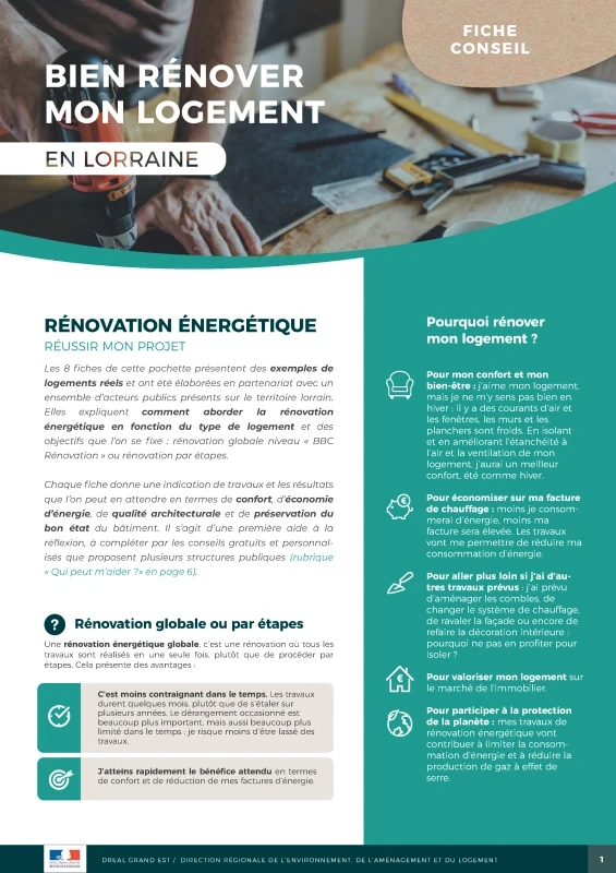 Bien rénover mon logement en Lorraine de PROFEEL - Page 1