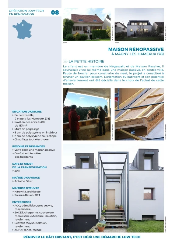 Fiche d'opération LowTech - Maison rénopassive de PROFEEL - Page 1 Fiche d'opération LowTech - Maison rénopassive de PROFEEL - Page 1