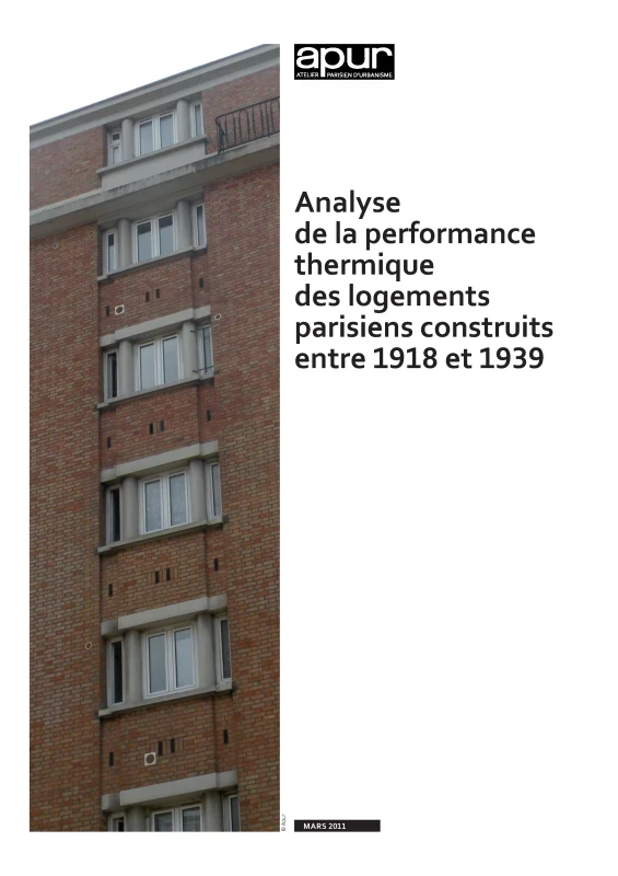 Analyse de la performance thermique des logements parisiens construits entre 1918 et 1939 de PROFEEL - Page 1