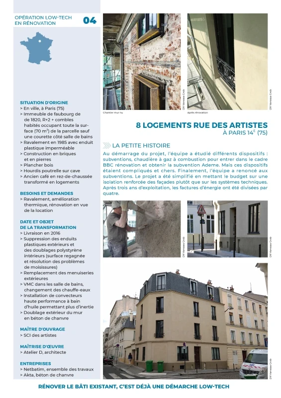 Fiche d'opération LowTech - Rue des artistes de PROFEEL - Page 1