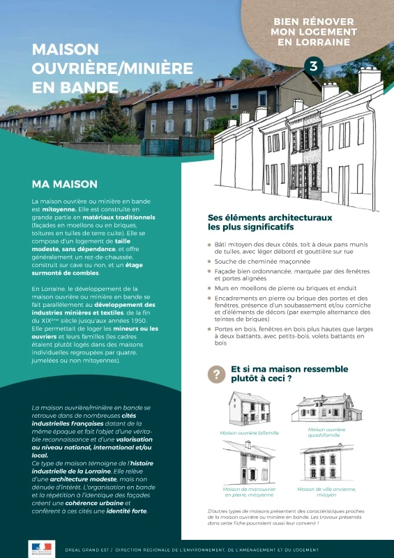 Bien rénover mon logement en Lorraine_Maison ouvrier/minière en bande de PROFEEL - Page 1