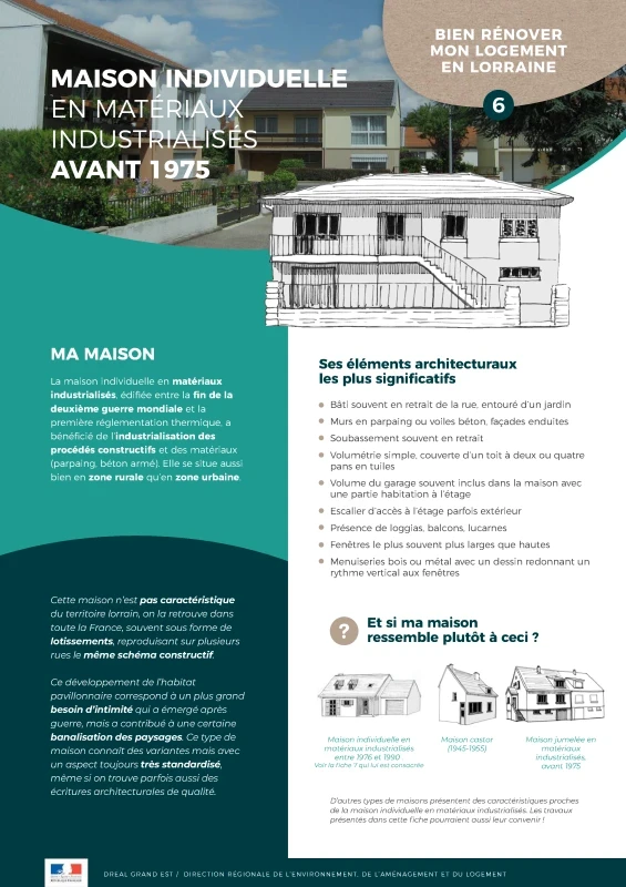 Bien rénover mon logement en Lorraine_Maison individuelle en matériaux industrialisés avant 1975 de PROFEEL - Page 1 Bien rénover mon logement en Lorraine_Maison individuelle en matériaux industrialisés avant 1975 de PROFEEL - Page 1
