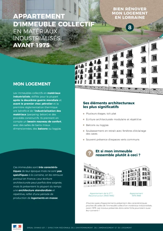 Bien rénover mon logement en Lorraine_Appartement d'immeuble collectif en matériaux industrialisés avant 1975 de PROFEEL - Page 1