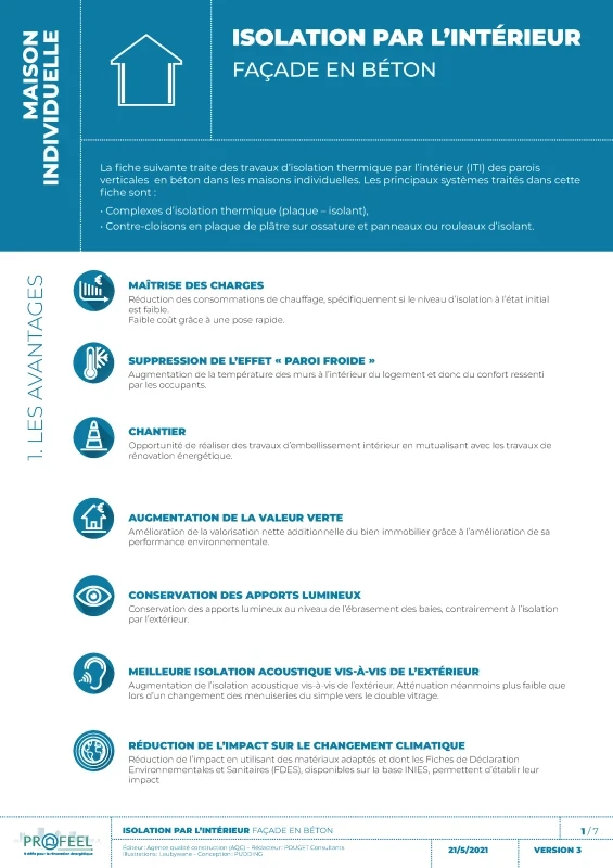 Fiche Solution PROFEEL - Maison individuelle - ITI sur mur béton de PROFEEL - Page 1
