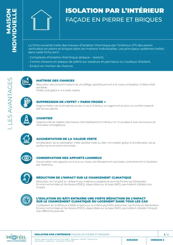 Fiche Solution PROFEEL - Maison individuelle - ITI sur mur pierres et briques de PROFEEL - Page 1
