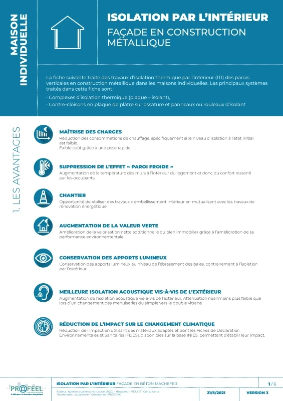 Fiche Solution PROFEEL - Maison individuelle - ITI sur mur en ossature métallique de PROFEEL - Page 1