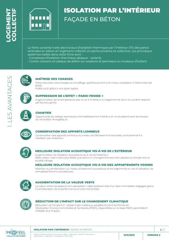 Fiche Solution PROFEEL - Logement collectif - ITI sur maçonneries préfabriquées de PROFEEL - Page 1