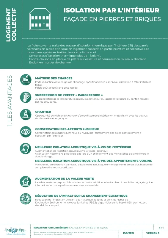 Fiche Solution PROFEEL - Logement collectif - ITI sur mur pierres, briques et moellons de PROFEEL - Page 1 Fiche Solution PROFEEL - Logement collectif - ITI sur mur pierres, briques et moellons de PROFEEL - Page 1