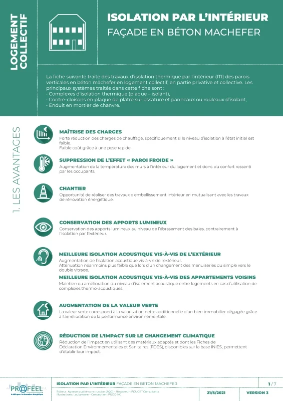 Fiche Solution PROFEEL - Logement collectif - ITI sur mur béton de machefer de PROFEEL - Page 1