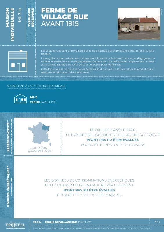 FICHE TYPOLOGIE (analyse du parc existant) MI-3-b de PROFEEL - Page 1 FICHE TYPOLOGIE (analyse du parc existant) MI-3-b de PROFEEL - Page 1