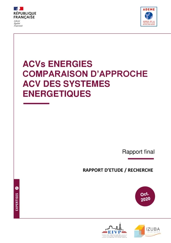 ACVs énergies : comparaison d'approche ACV des systèmes énergétiques de PROFEEL - Page 1