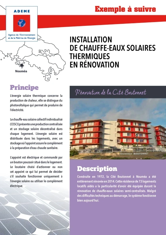 Installation de chauffe-eaux solaires thermiques en rénovation de PROFEEL - Page 1