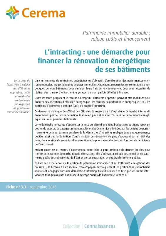 L’intracting : une démarche pour financer la rénovation énergétique de ses bâtiments de PROFEEL - Page 1 L’intracting : une démarche pour financer la rénovation énergétique de ses bâtiments de PROFEEL - Page 1