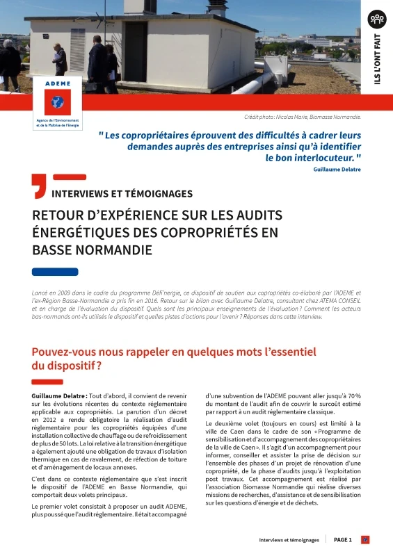 Rénovation d'habitats collectifs : interviews et témoignages de PROFEEL - Page 1