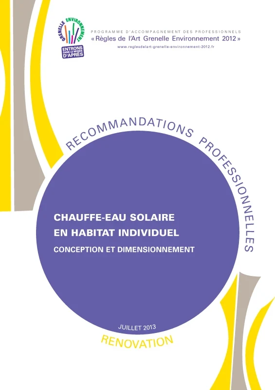 Chauffe-eau solaire en habitat individuel - Conception et dimensionnement - Rénovation de PROFEEL - Page 1