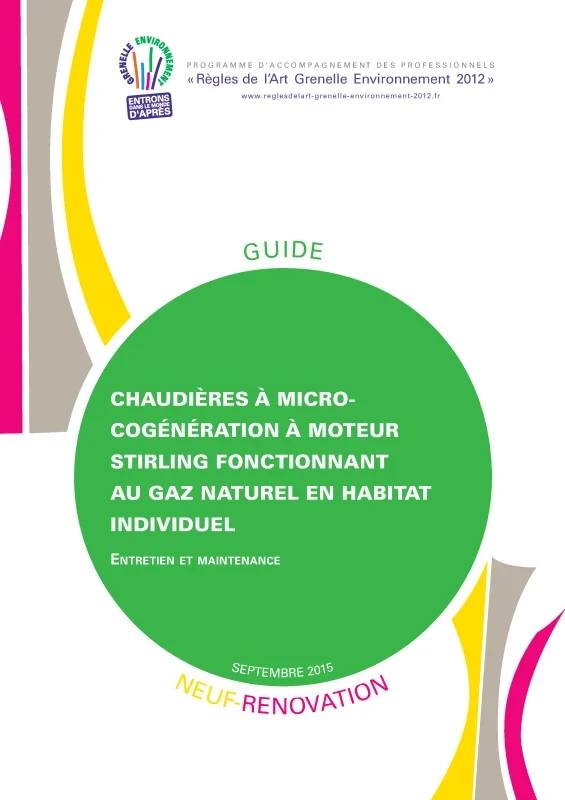 Chaudières à micro-cogénération à moteur stirling en habitat individuel - Neuf et Rénovation - Entretien et maintenance de PROFEEL - Page 1
