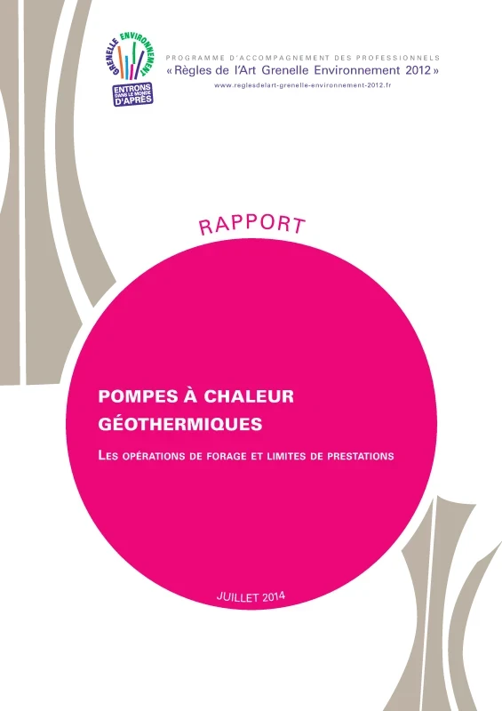 PAC géothermiques : les opérations de forage et limites de prestations de PROFEEL - Page 1