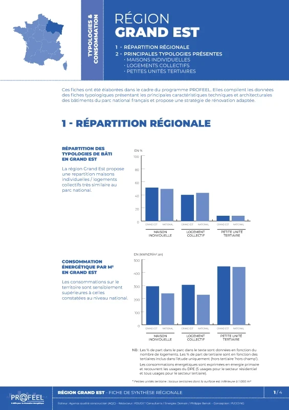 Grand Est - Fiche de synthèse régionale de PROFEEL - Page 1