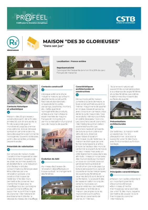 Maison des Trente Glorieuses - Typologie RénoStandard de PROFEEL - Page 1