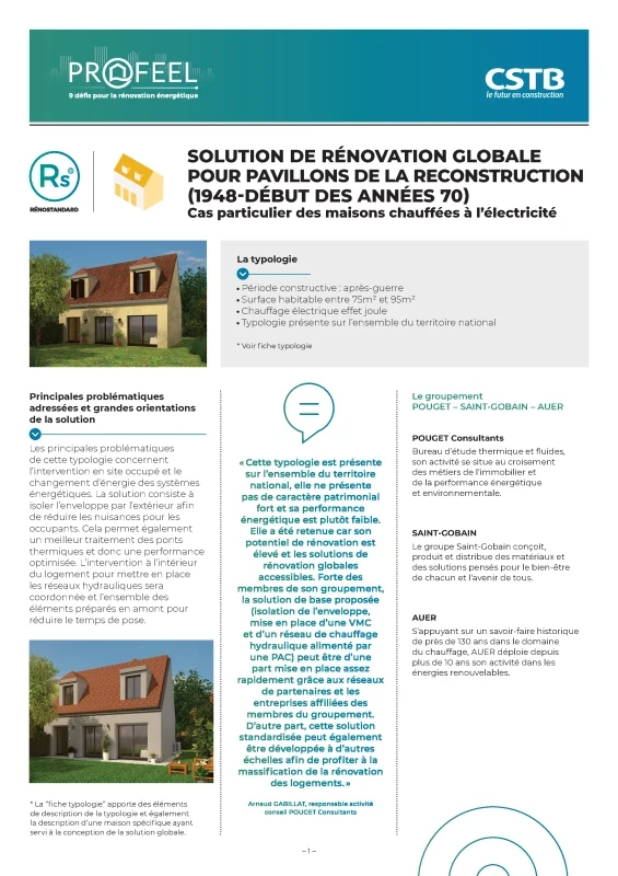 Pavillons de la Reconstruction - Solution RénoStandard de PROFEEL - Page 1 Pavillons de la Reconstruction - Solution RénoStandard de PROFEEL - Page 1