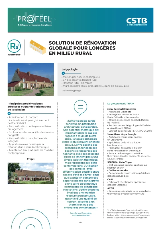 Longère en milieu rural - Solution RénoStandard de PROFEEL - Page 1 Longère en milieu rural - Solution RénoStandard de PROFEEL - Page 1