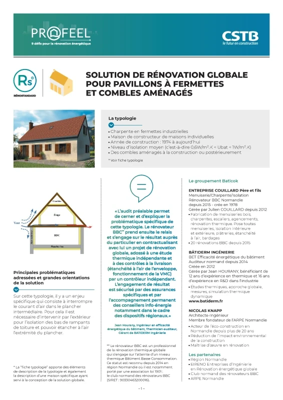 Pavillon à fermettes et combles aménagés - Solution RénoStandard de PROFEEL - Page 1 Pavillon à fermettes et combles aménagés - Solution RénoStandard de PROFEEL - Page 1