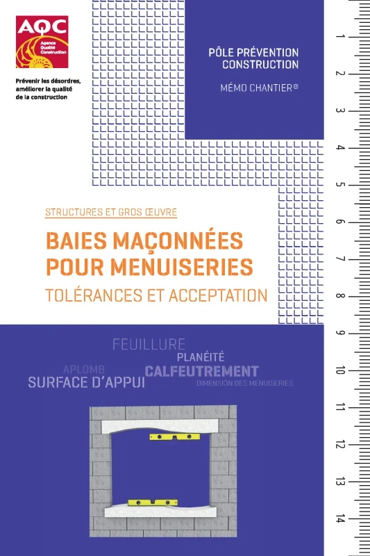 MEMO CHANTIER - Baies maçonnées pour menuiseries de PROFEEL - Page 1