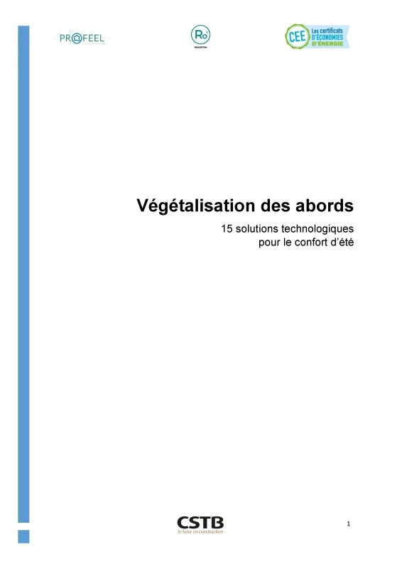 Végétalisation des abords | Fiche solution technologique pour le confort d’été de PROFEEL - Page 1 Végétalisation des abords | Fiche solution technologique pour le confort d’été de PROFEEL - Page 1