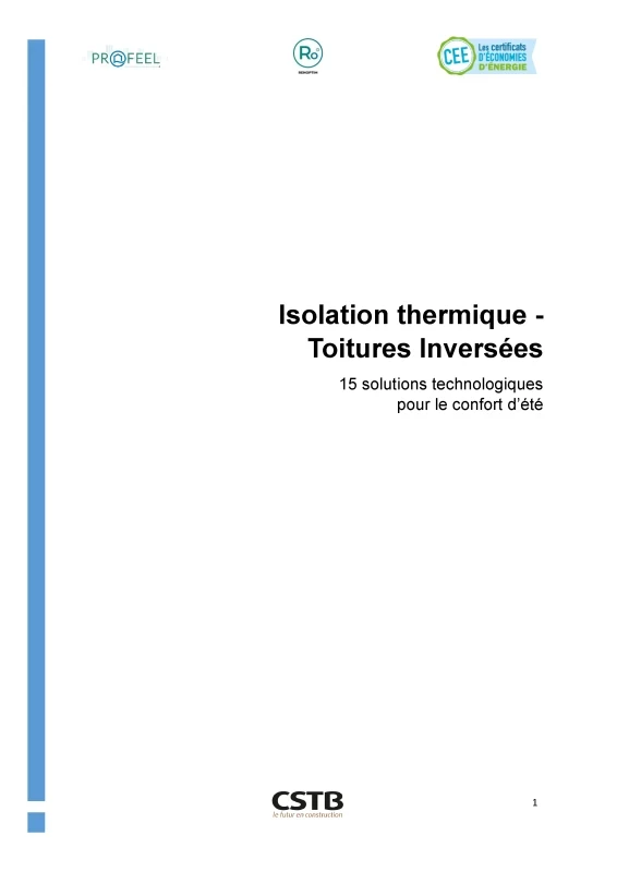 Isolation thermique - Toitures inversées | Fiche solution technologique pour le confort d’été de PROFEEL - Page 1 Isolation thermique - Toitures inversées | Fiche solution technologique pour le confort d’été de PROFEEL - Page 1